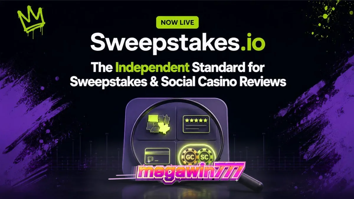 Tampilan antarmuka platform Sweepstakes.io yang modern dan ramah pengguna